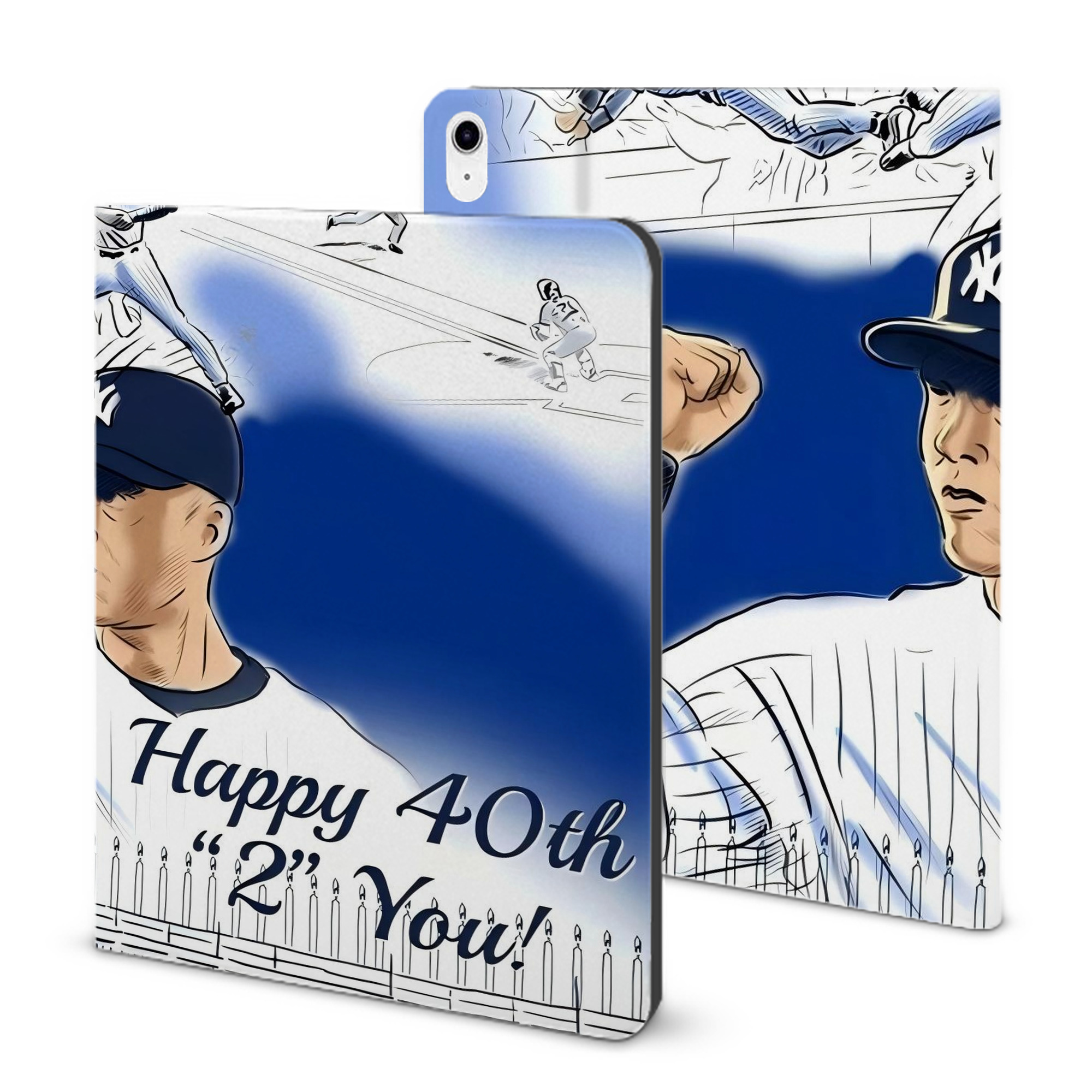 Derek Jeter 69 IPad Case Without Pencil Slot – Book-Style Cover With PU Leather & TPU – Slim, Durable, Scratch-Resistant, Full Protection & Easy Access